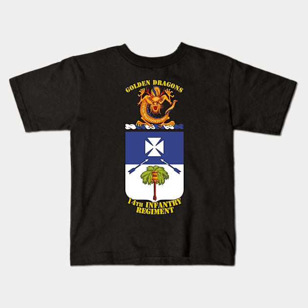 14th Infantry Regiment Kids T-Shirt by MBK